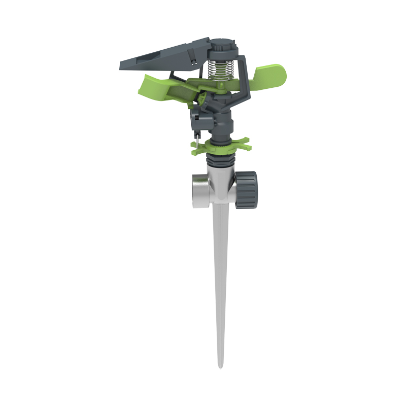 Plastic impulse sprinkler with zinc spike(two connector) TS1127